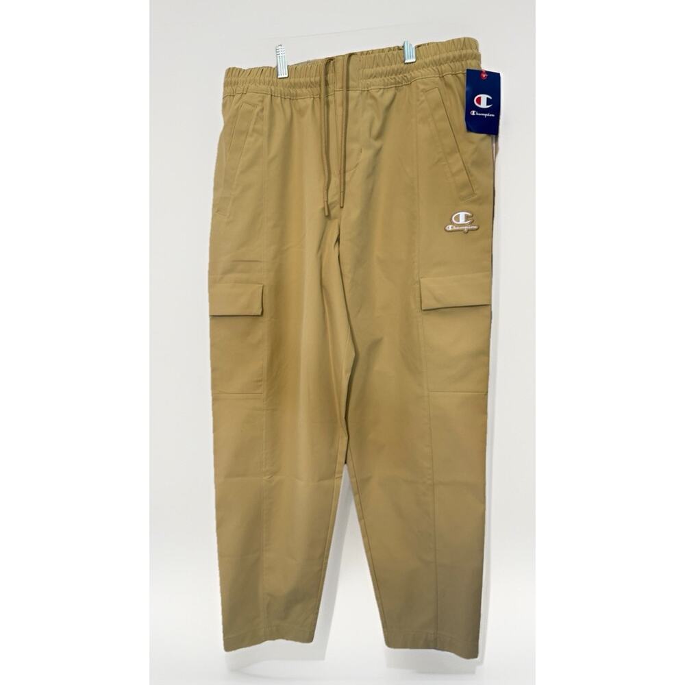 Champion Men's Cargo Pants Sand Rock Khaki Size Medium 100 Percent Polyester